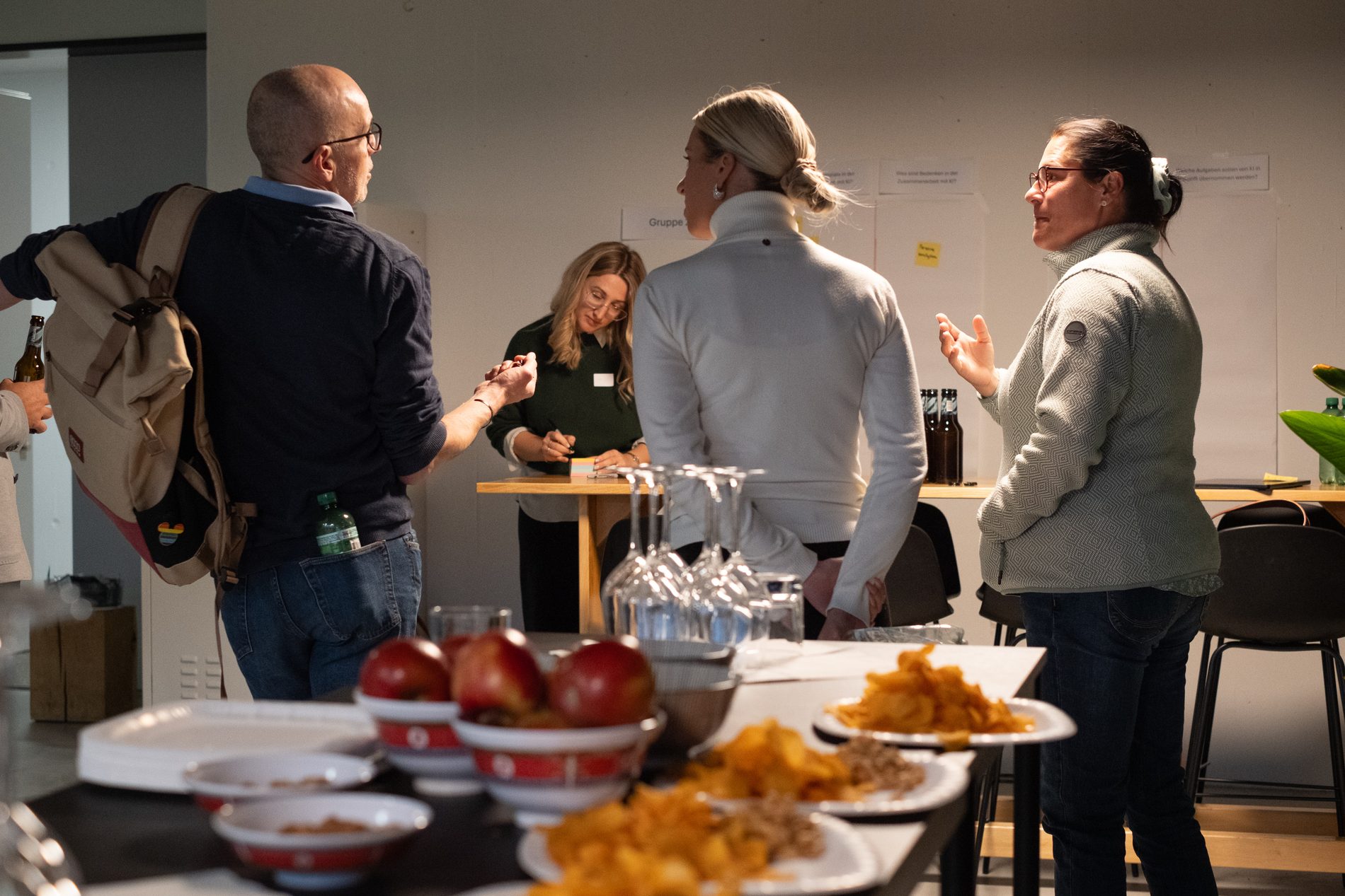 Austausch an einem Moodtalk-Treffen